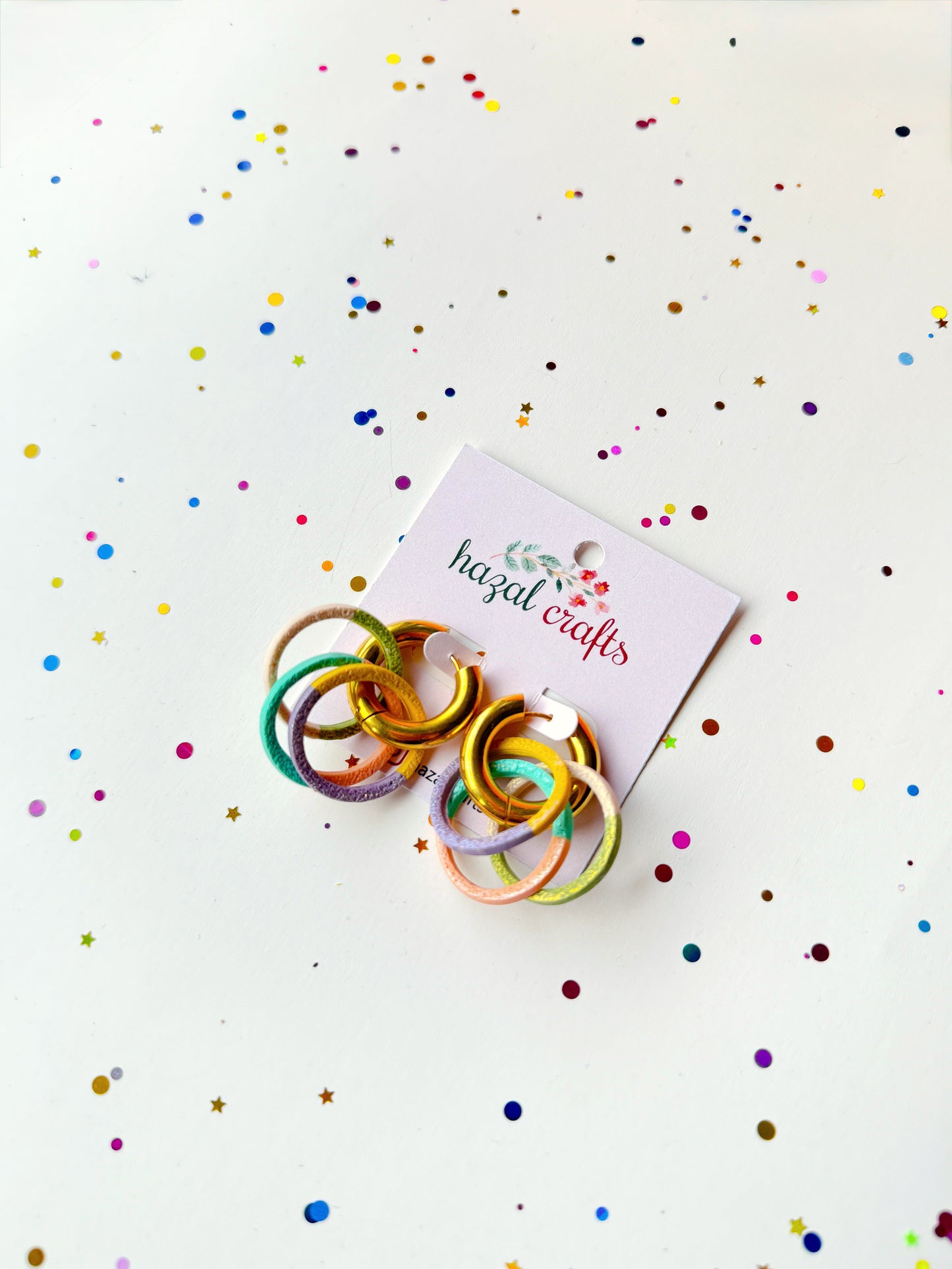 Candy Chain Pastel Hoops