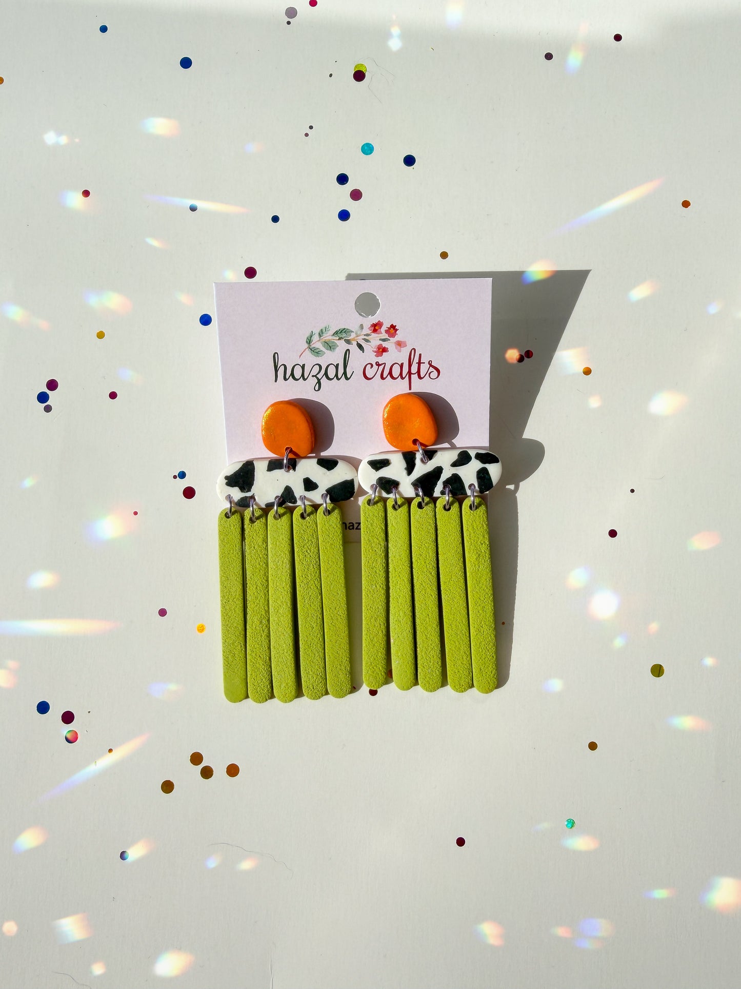 Tribal Matcha Dangle Earrings