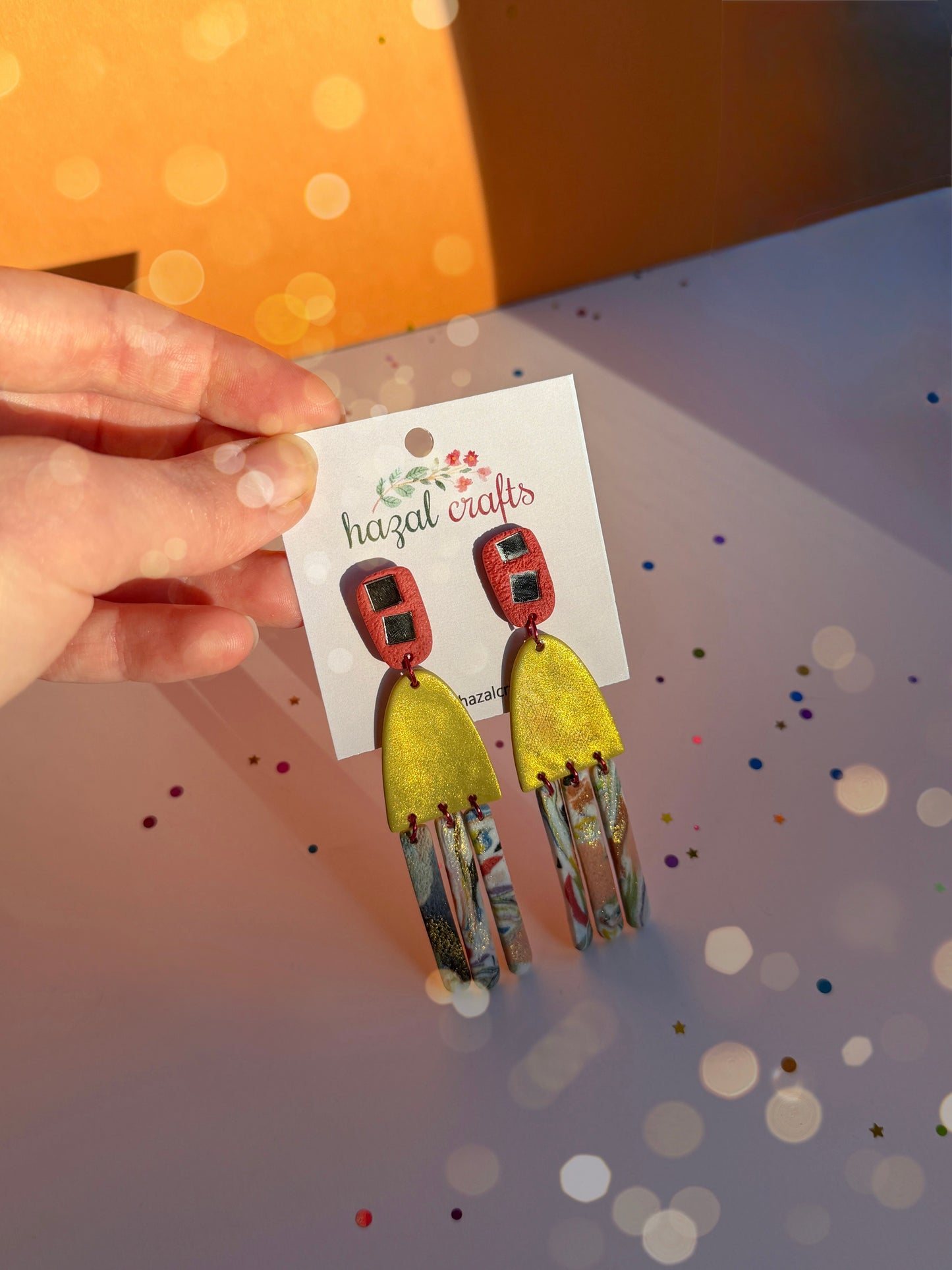 Archy Artsy Earth & Sun Dangle Earrings