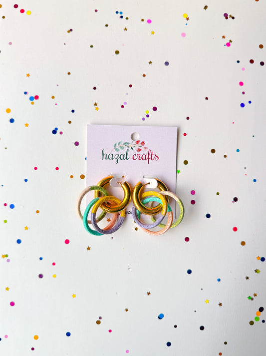 Candy Chain Pastel Hoops