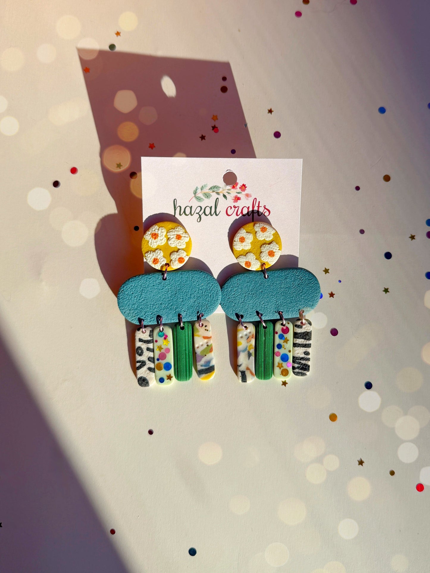 Deep Sea Abstract Dangle Earrings