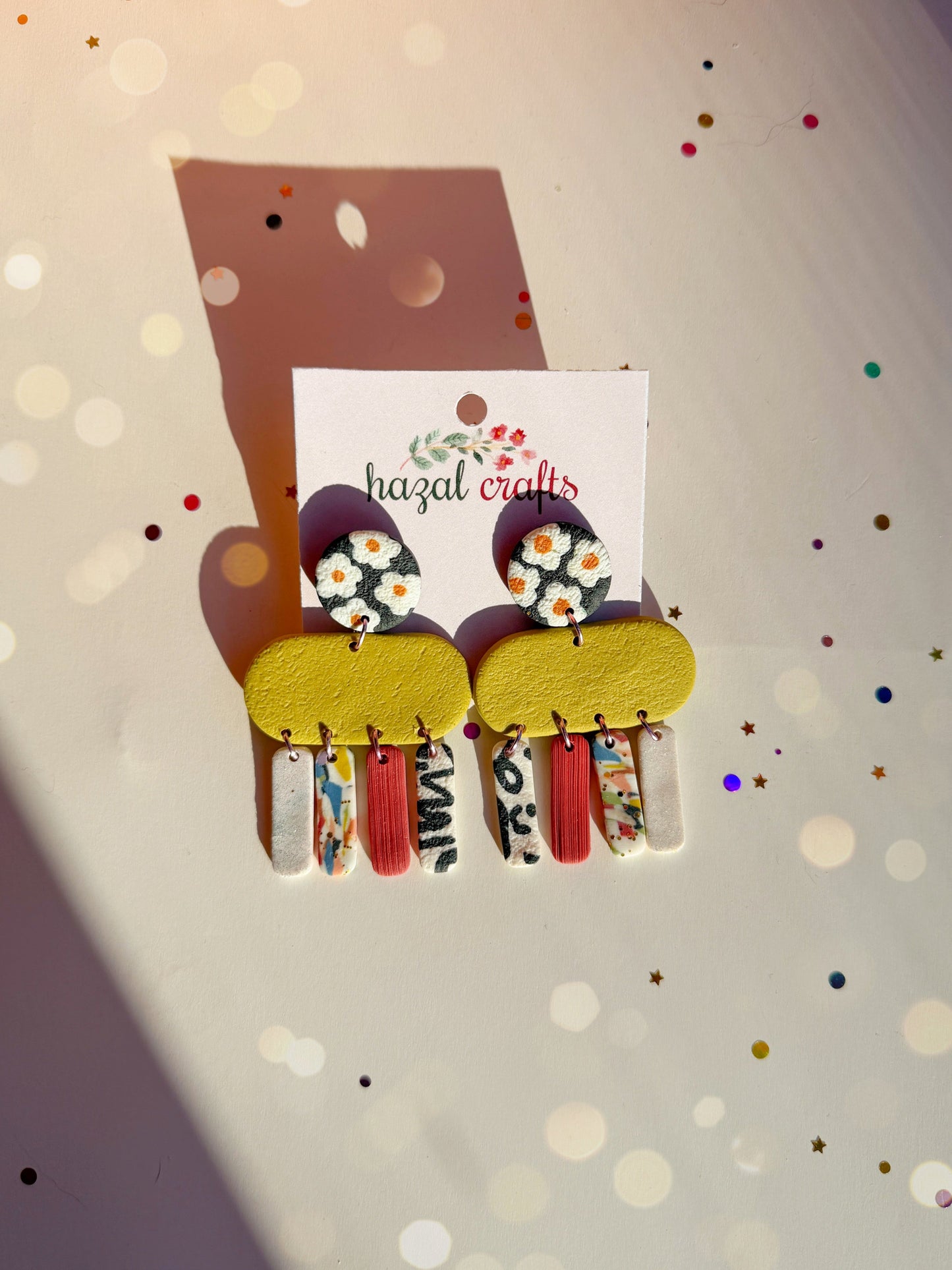 Olive Tree Abstract Dangle Earrings