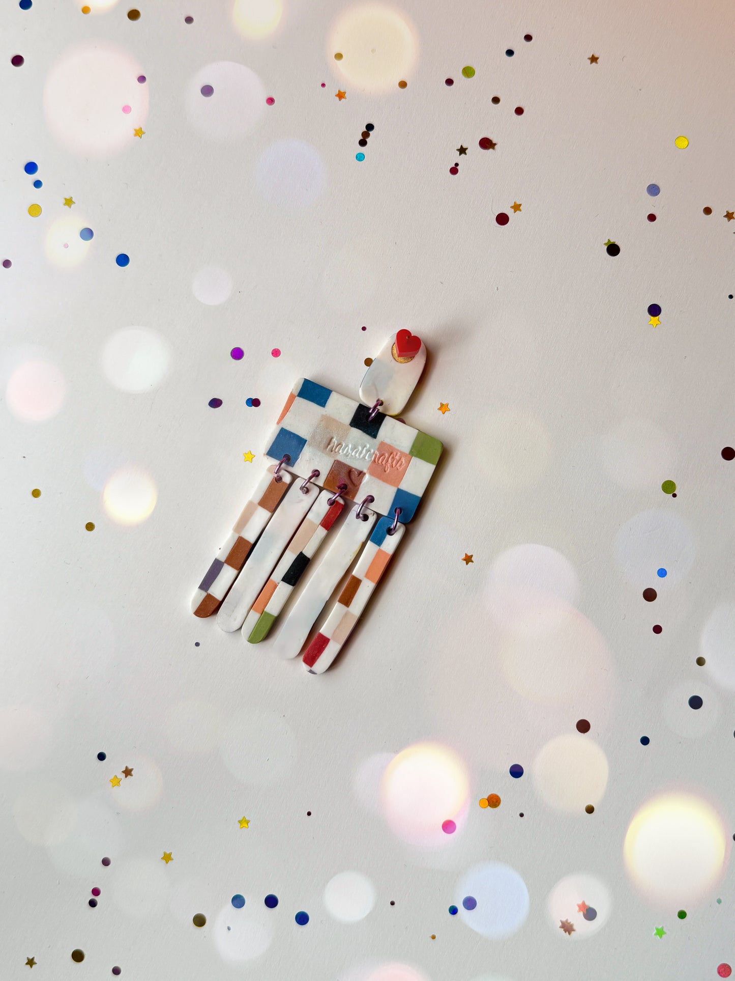 Pixel Glitch Dangle Earrings