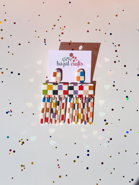 Pixel Glitch Dangle Earrings