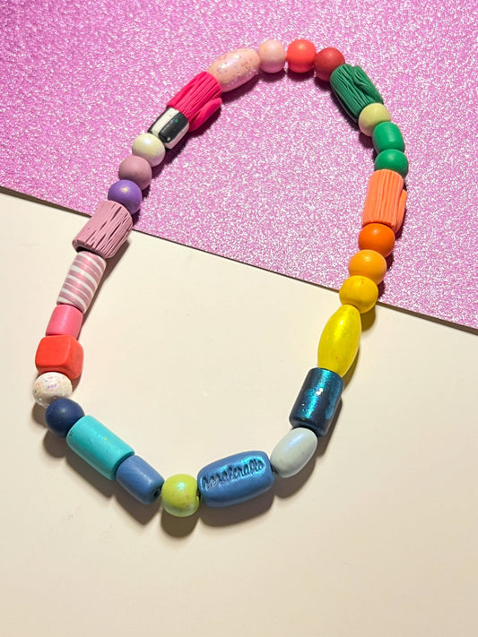 Rainbow Carousel Necklace - hazalcrafts