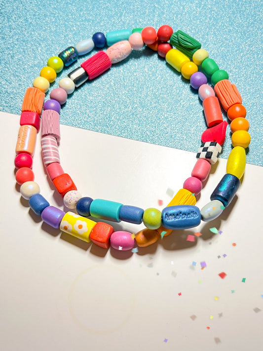 Rainbow Carousel Necklace - hazalcrafts