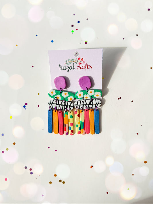 Ballpit Madness - Retro Pop Dangle Earring Series