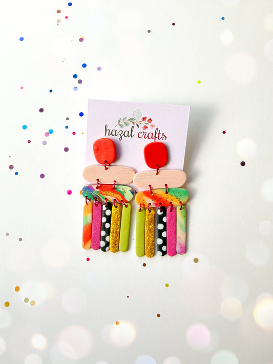 Sunset Disco - Retro Pop Dangle Earring Series