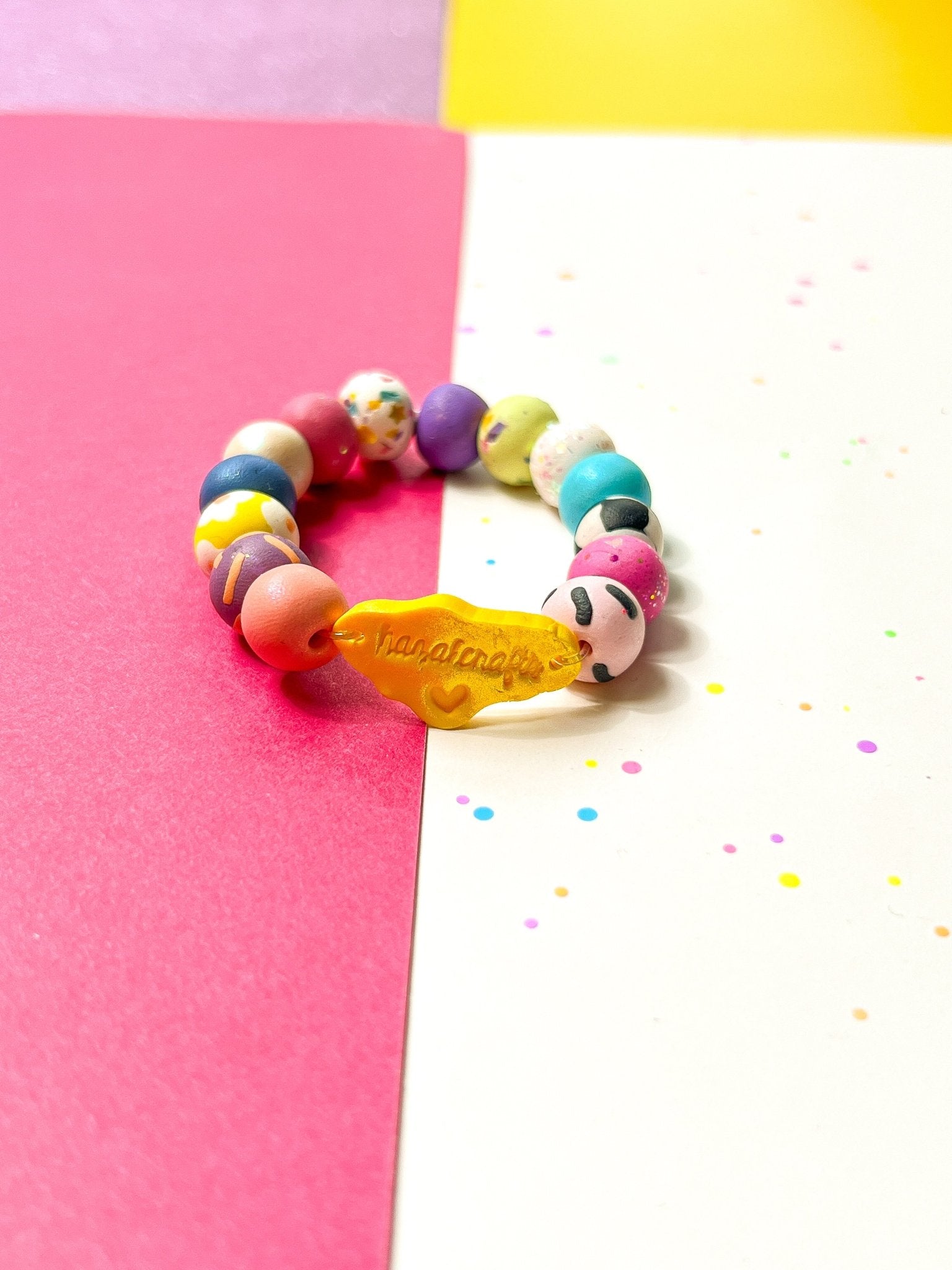 Funky Beaded Bracelet - hazalcrafts